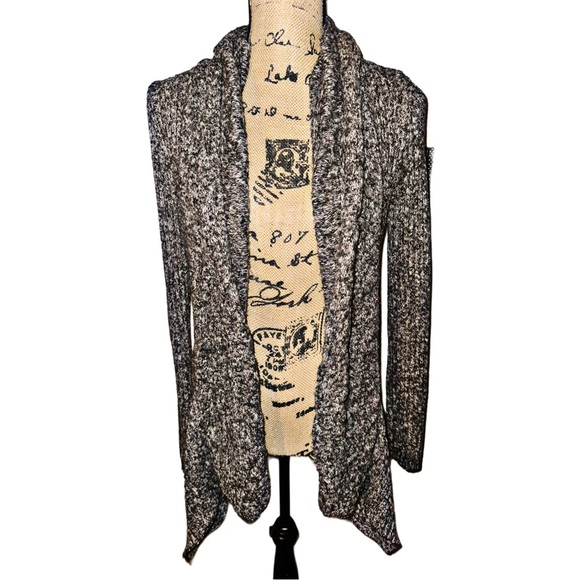 Open Front Heather Soft Knit Sweater - Picture 3 of 15